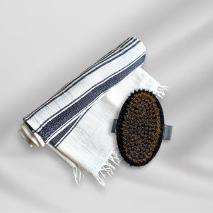 Towel and brush together